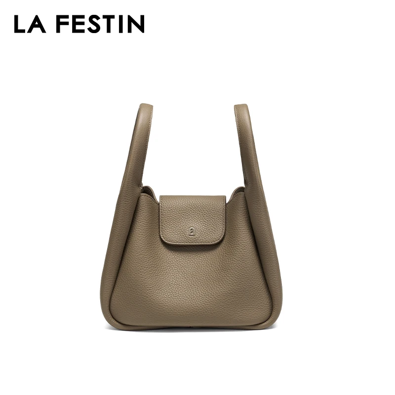 LA FESTIN Original Handbag Women Bucket Bags Luxury Designer Bag Shoulder Crossbody Bag 2024 New Ladies Leather Bag