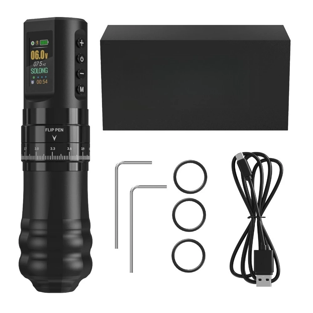 

Беспроводная машинка для татуировок с аккумулятором 1800 мАч, сверхдолгим сроком службы, для перманентного макияжа и татуировок на теле, совместима с картриджами.