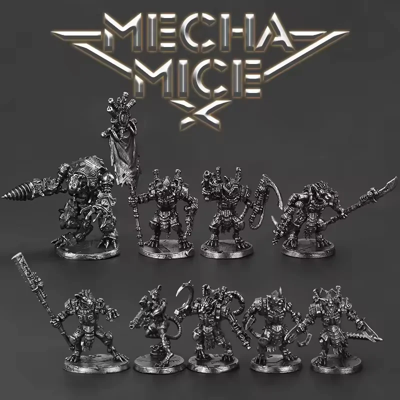 

Finished Product Metal Future Mechanical Rat Troops Soldier Model Action Figures Military Board Game Pieces Ornament Accessorie