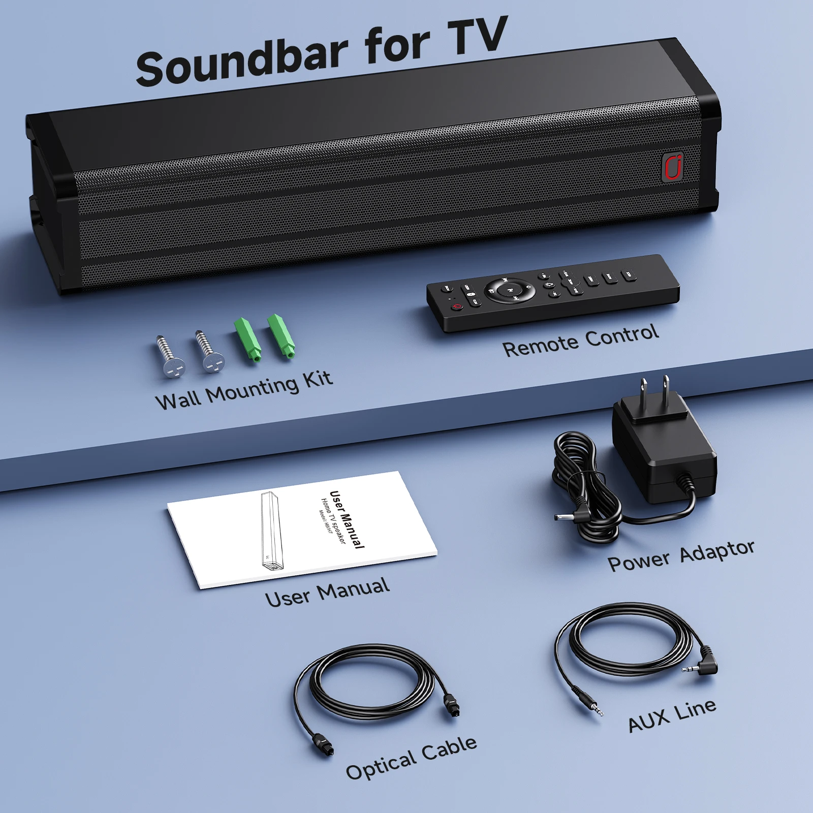 

Саундбар JYX H6 3D Surround для телевизора – 15 Вт, два динамика, Dolby Atmos, Bluetooth 5.4 / HDMI-ARC/AUX/USB, 3 режима эквалайзера, компактный, настенный монтаж