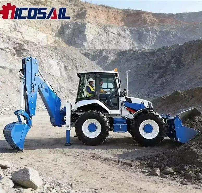 

Hot selling 4CX Mini Excavator Loader Compact Four Wheel Steering Loader