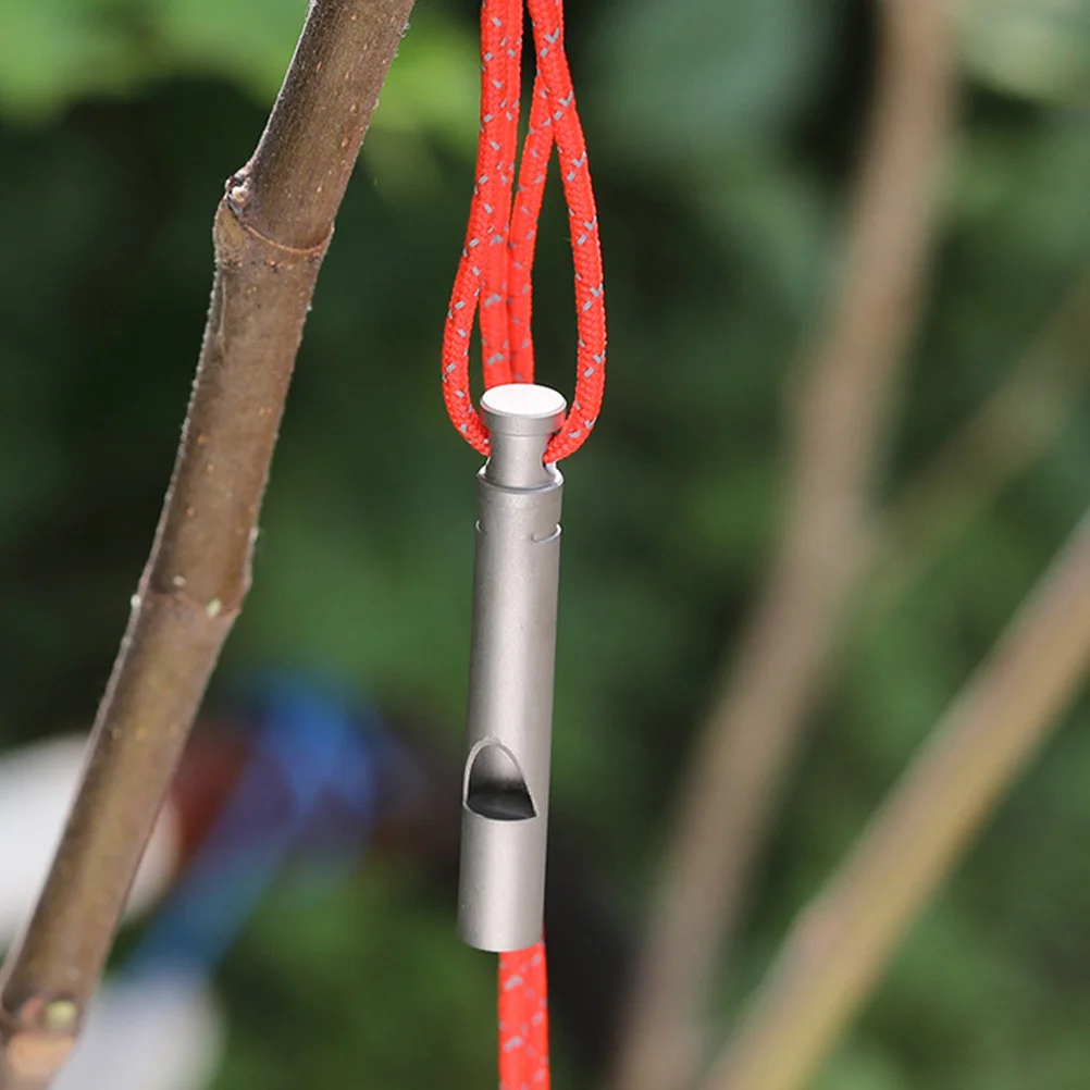 

Emergency Survival Whistle Titanium Metal Loud Lightweight Hiking Camping Portable Outdoor Safety Whistle Outdoor Supply