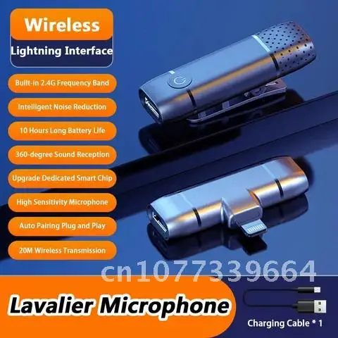 

Wireless Lapel Clip Microphone for iPhone Type-C PC Computer Jelly Comb Professional Mic Speaker for Live Broadcast