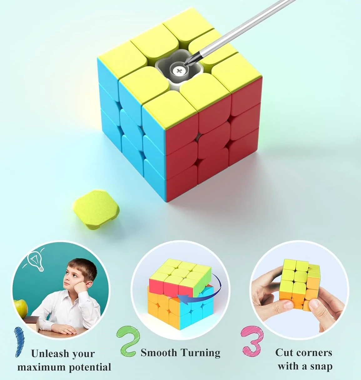 MeiLong Speed Cube color Set 2x2 3x3 4x4x4 piramida prędkość magiczna kostka profesjonalna magiczna kostka puzzle edukacyjne dla dzieci