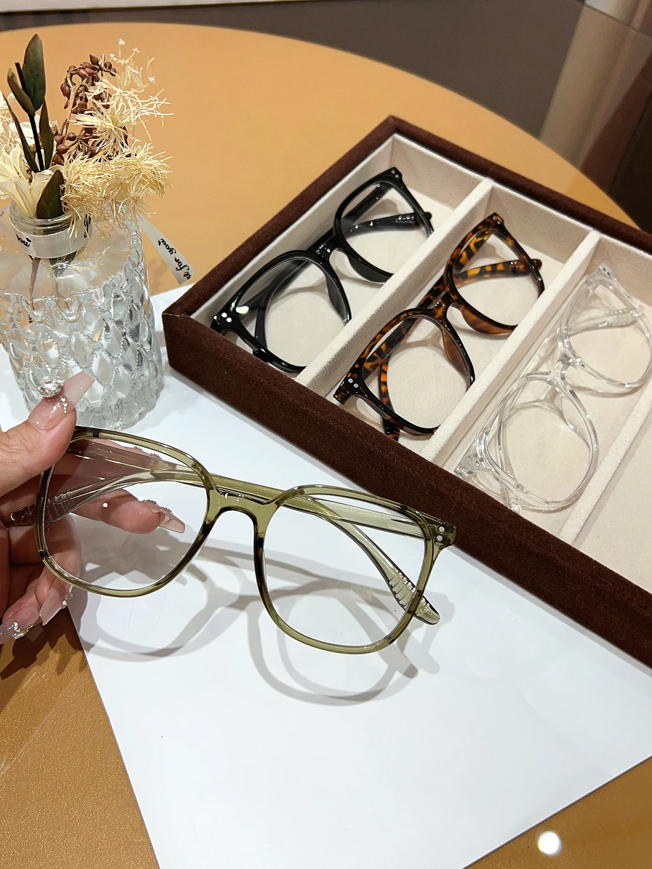 1 Stück/3 Stück/4 Stück/5 Stück/6 Stück europäische und amerikanische klassische beliebte Brillen-Set mit quadratischem Rahmen, Herren- und Damenmode-Brille – Detail 12