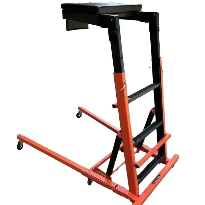 Adjustable Automotive Service Bench with Sliding Plate for Engine Chassis Repair Heavy Duty Mechanic Workstation Tool Stand