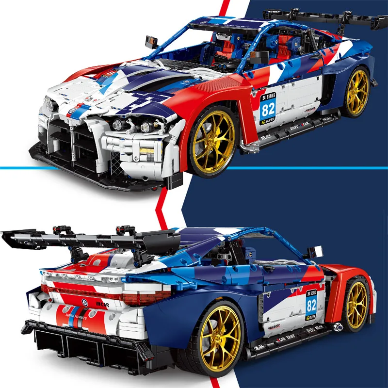 IN STOCK MOC Technical 1:8 Sports Car M4 Building Blocks Bricks Assembling Model Children's Toys Christmas Gift Set