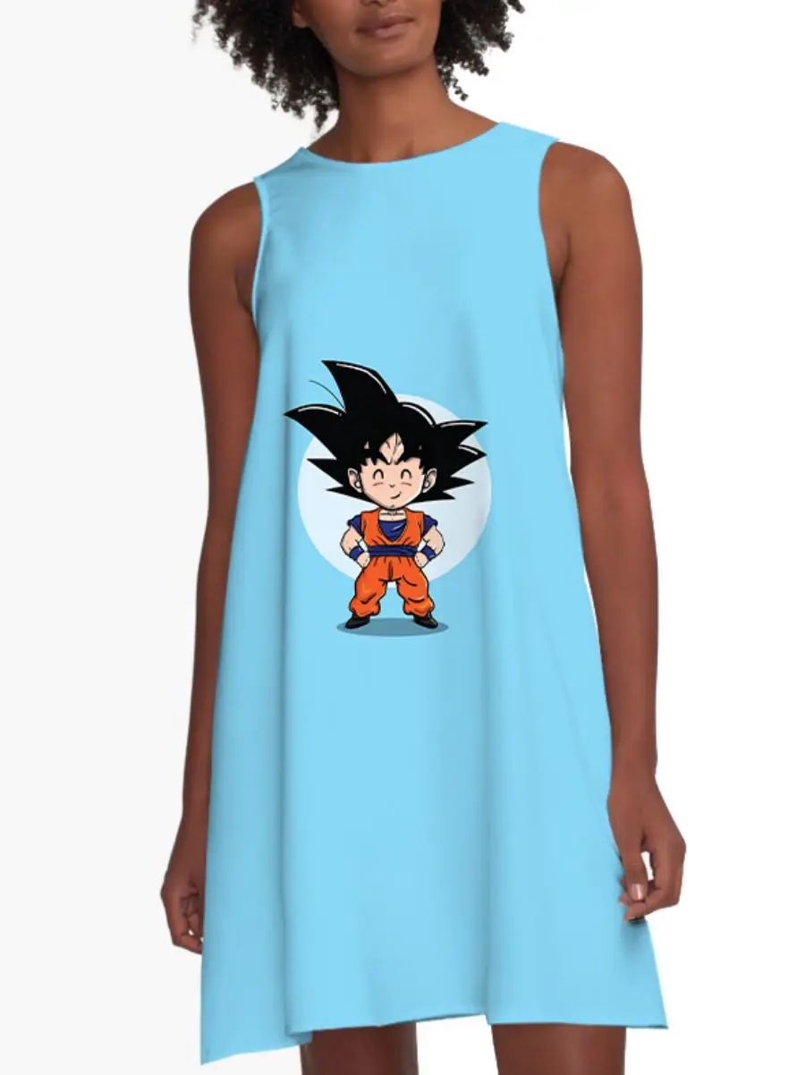 Goku Birthday Dress for Women Top Vegeta Party Dresses Anime Sleeveless Sexy Y2k Loose Cool Women's 2023 Summer Short Mini Anime