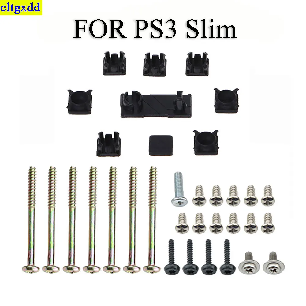 cltgxdd 1 set FOR PS2/PS3Slim2000 3000 4000 70000 fixed screw repair parts, complete set of cross screw button nuts suit