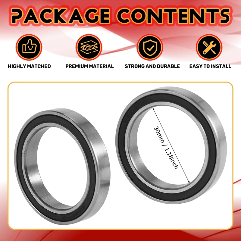 2 uds rodamiento de bolas de cerámica ajuste Rotor Bb30/Pf30/386/Soporte inferior derecho-ABFB