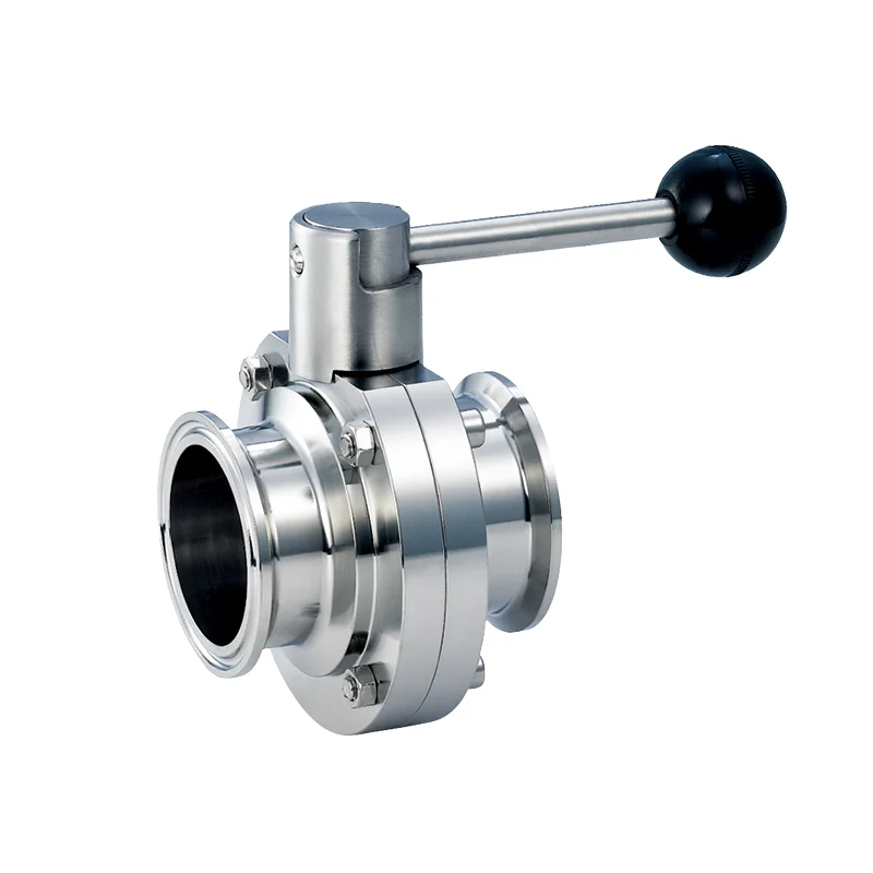 Maniglia a sfera con valvola a farfalla SS servo sanitaria manuale da 51 mm