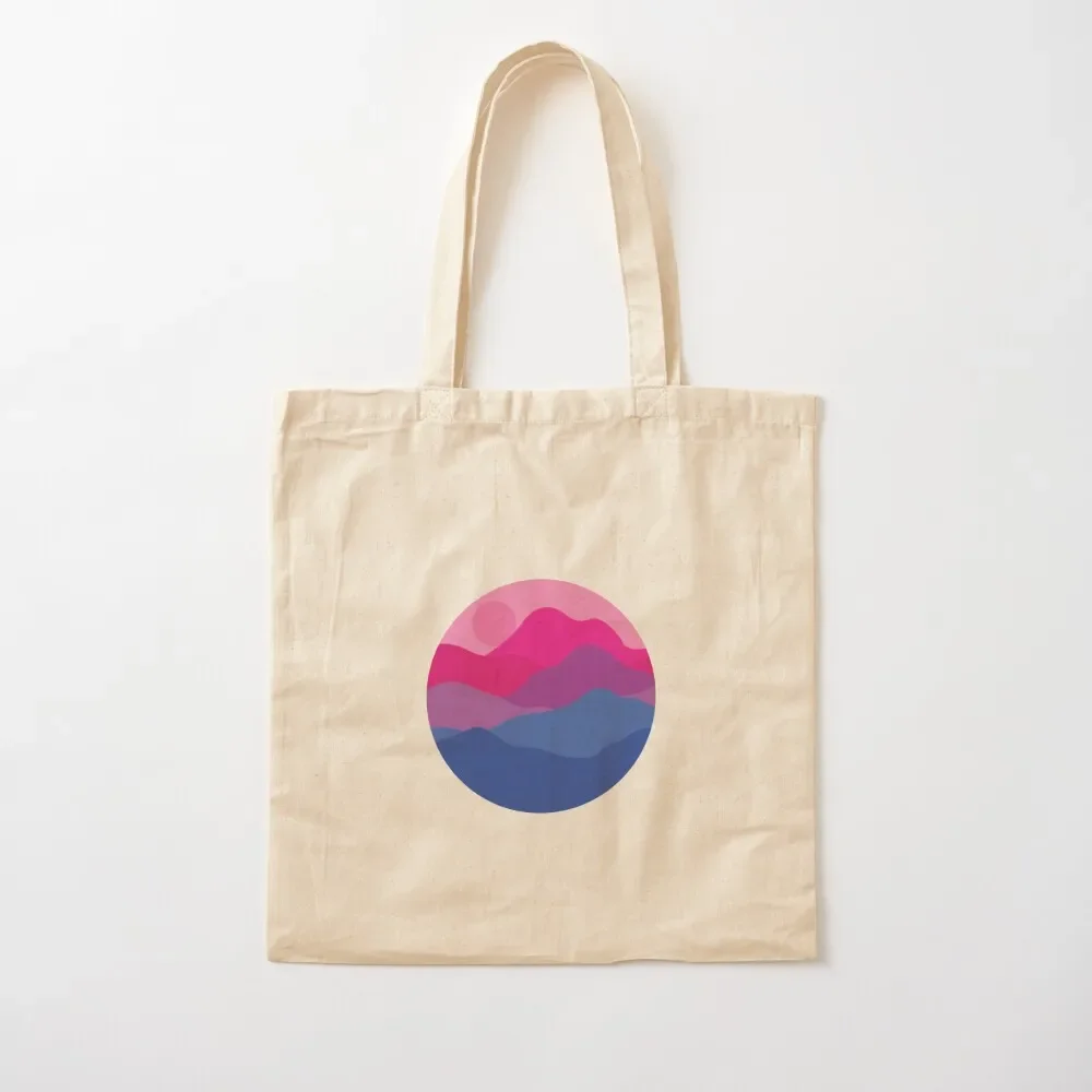 Bisexual Pride Flag Bi Mountain look like siri Tote Bag Cloth bags canvas bags Woman shopper bag Tote Bag