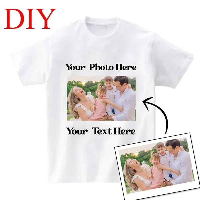Family Day Matching Family Birthday Outfits Couple T Shirt Personalized Photo T Shirts Christmas Clothing Party T-Shirt Familia