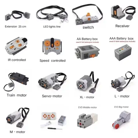 एमओसी पावर ग्रुप मोटर बिल्डिंग ब्लॉक मोटर 9686 ईवी3 इलेक्ट्रिक प्रोग्राम्ड इंजन रिमोट कंट्रोल 10 best sales लेगो इंजन - №2