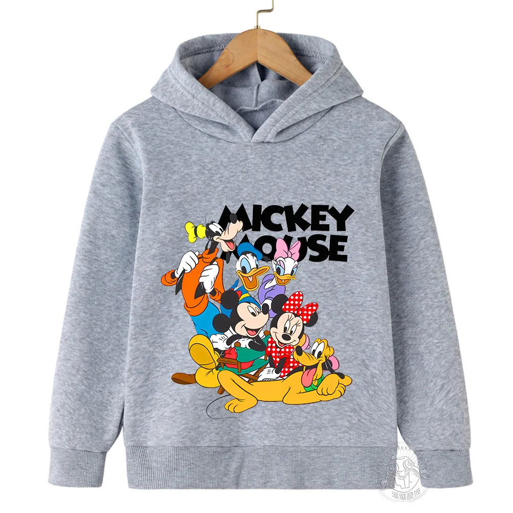 Sweatshirt 2D cartoon print Minnie Mickey Children\'s hoodie Spring Fall Children\'s sportswear Boys girls hoodie clothing Casual