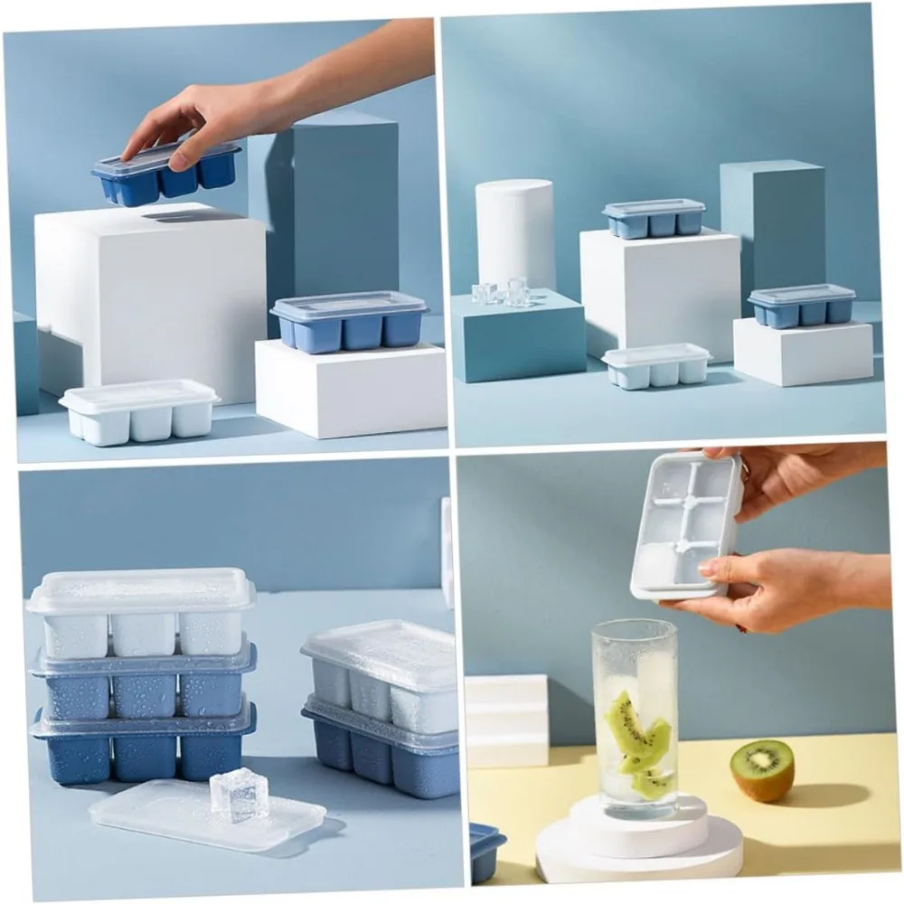 3-pack Silicone Ice Tray Ice Making Mold for Household Ice Tray Reusable Ice Maker Suitable for Refrigerator Whiskey