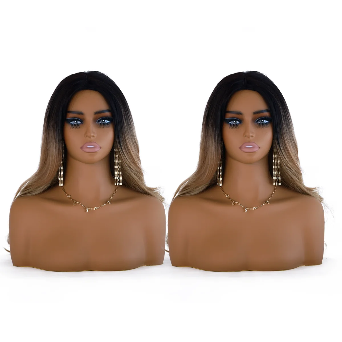 

2PC USA Warehouse Free Shipping Simulated female mannequin head with shoulders, featuring standard head and chest circumference, ideal for displaying wigs, cosmetics and beauty accessories.