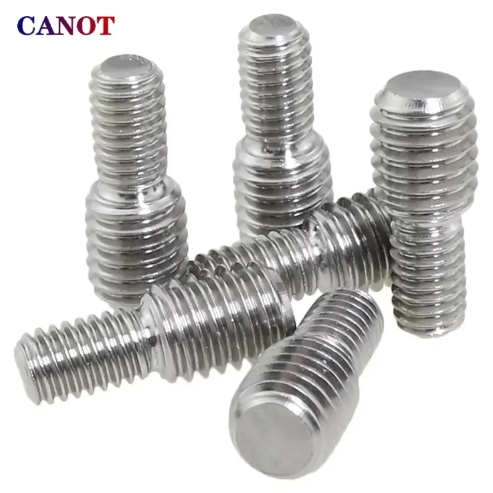 M3 M4 M5 M6 M8 M10 M12 M14 M16-M20 Thread Adapter Male to Male Bolts 304 Stainless Steel Conversion Double Head Transfer Screws.