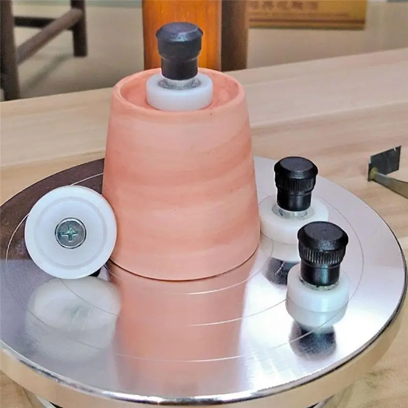 J1UL1N 8 Pcs Clay Pottery Wheel Pottery Trimming Spinner Metal Rotary Disc Wheel