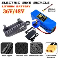 36V/48V Lithium Battery Pack 14Ah/12Ah  for 250W-700W  Scooter Electric Vehicle  Wiht Waterproof Bag+Charger.