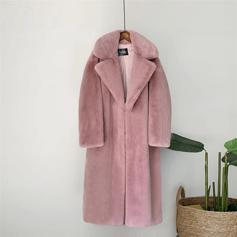 2023 winter new style Korean autumn and winter women\'s thickened long imitation mink fur coat faux fur imitation fur coat