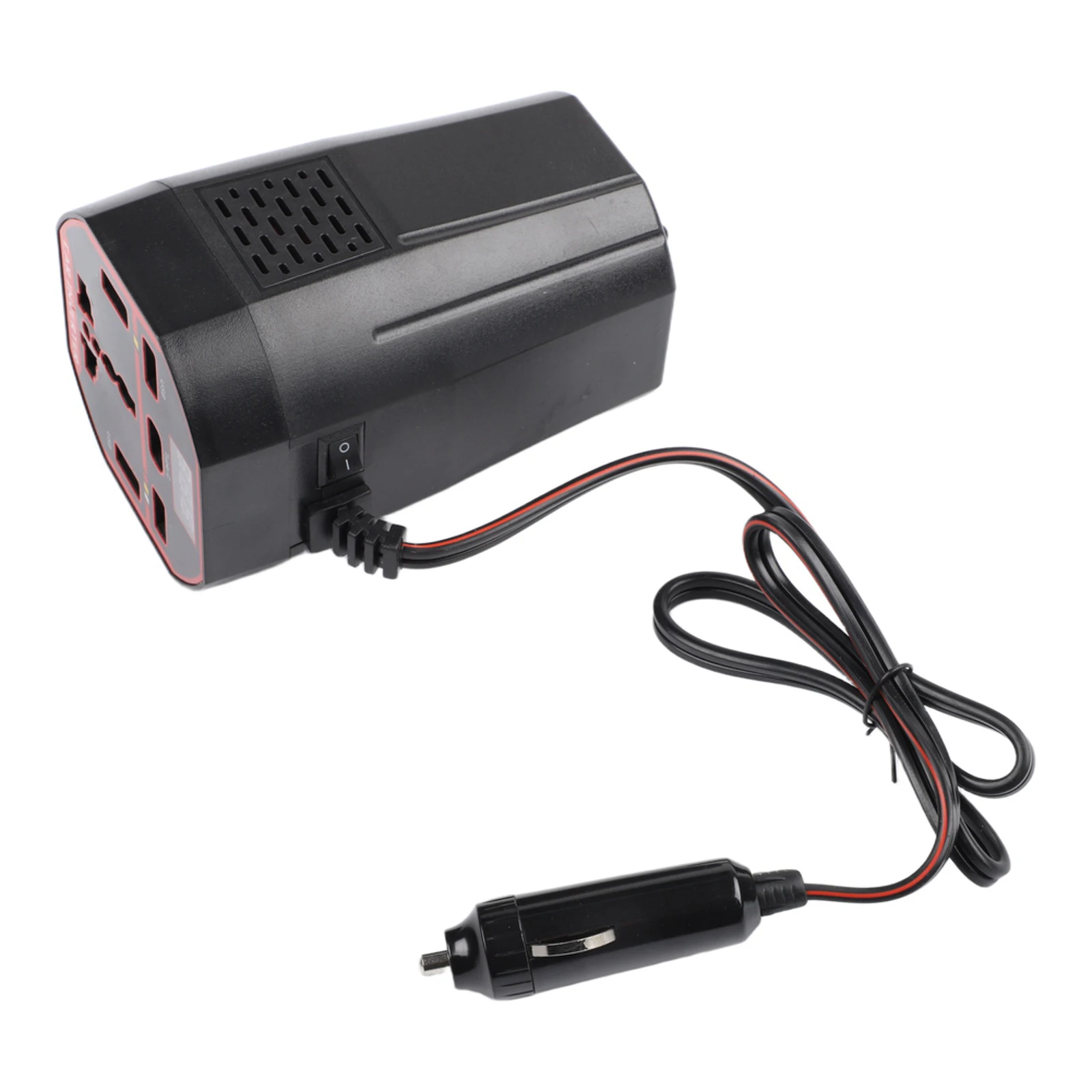 For Travel Black Car Power Converter 220v Power Inverter For Car Intl Socket Adapter Multiple Output Interfaces