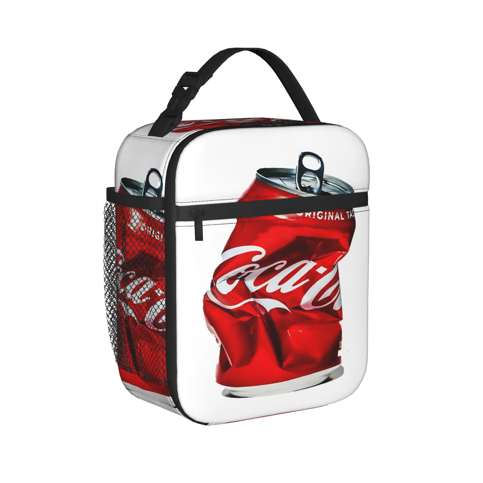 Coca Cola Soda Drink Lunch Bag Cute Outdoor Picnic Lunch Box Graphic Design Portable Cooler Bag view 2