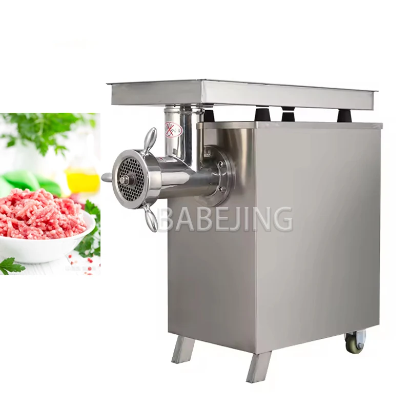 مفرمة لحم كهربائية كبيرة، حشو سجق تجاري من الفولاذ المقاوم للصدأ، مفرمة لحم طازجة 110 فولت 220 فولت