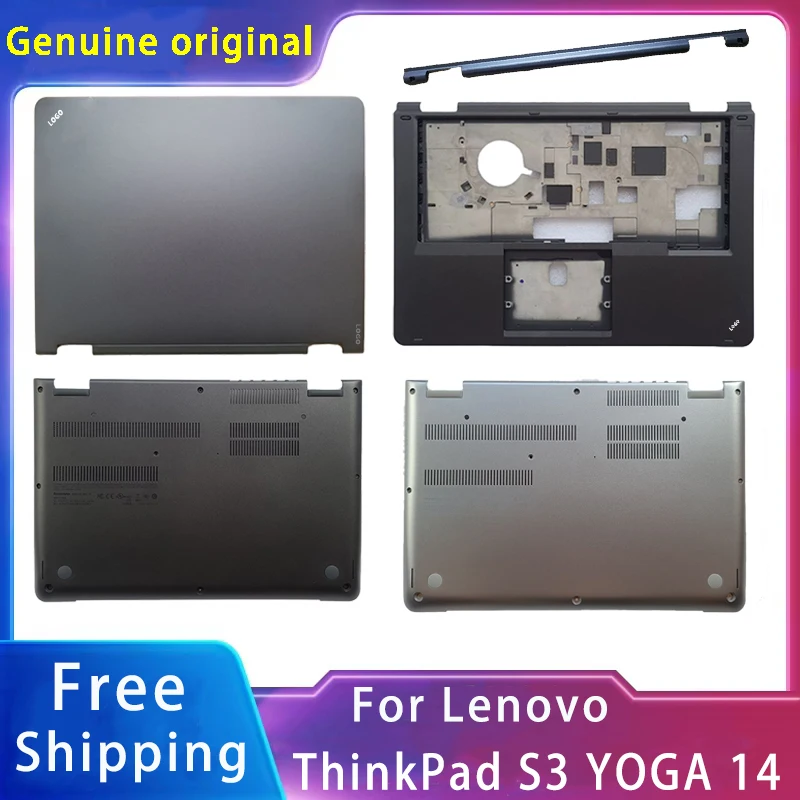 

New For Lenovo ThinkPad S3 YOGA 14; Replacemen Laptop Accessories Lcd Back Cover/Palmrest/Bottom/Hinges Cover With LOGO Black