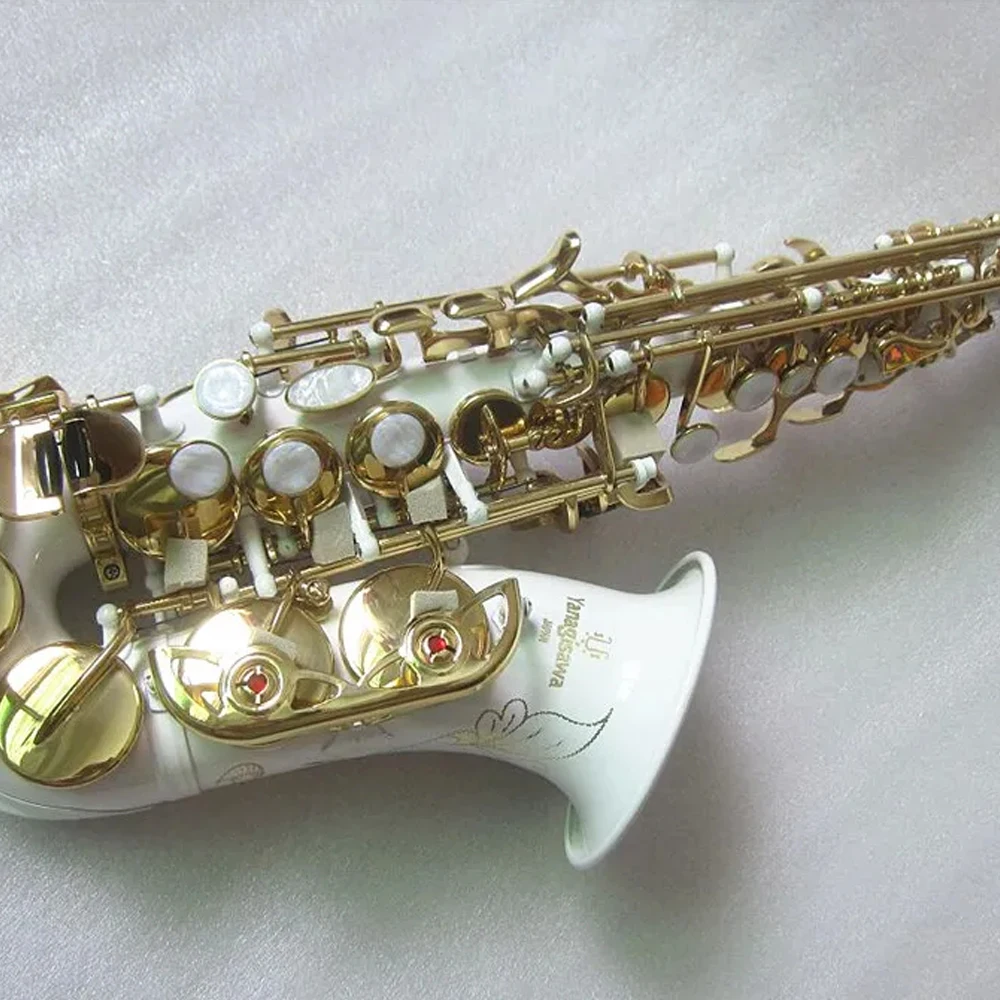 New Curved Soprano Saxophone S-991 White Sax Musical instrument professional performance With Case accessories