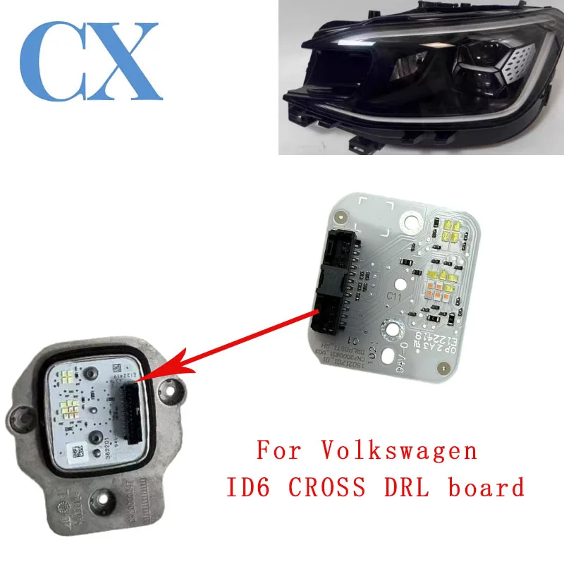 

For VW ID6 CROSS DRL module LED White daytime running lights LED board light source DRL module 2021-2024