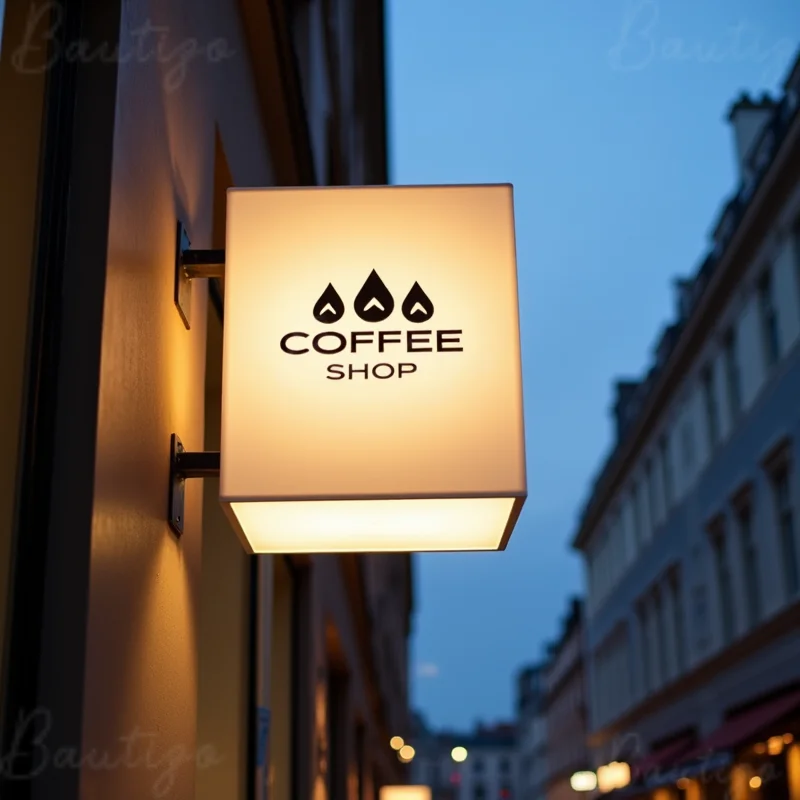 

Custom Waterproof LED Light Box for Outdoor Business Signage Durable Acrylic Double Sided Storefront Sign