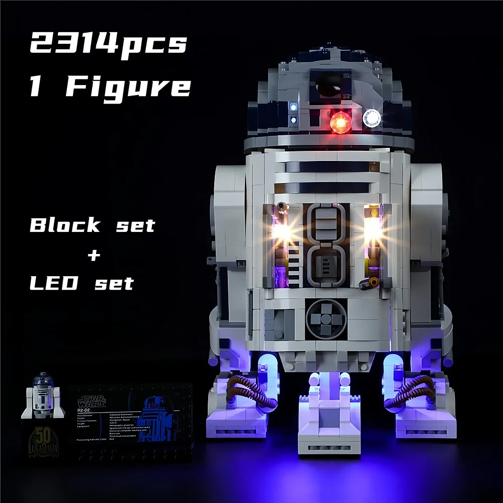 IN STOCK NEW 2314Pcs Robot Space Union Figures Moc 75308 R2D2 Model Building Blocks Bricks Toys Adult Birthday Christmas Gifts