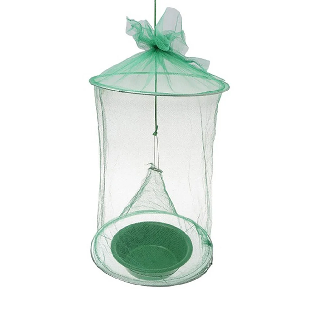 

3 PCS Hanging Fly Catcher Outdoor Yard Supplies Green Flytrap Net Anti Corrosion Sunproof High Efficiency Safe Trapping Device