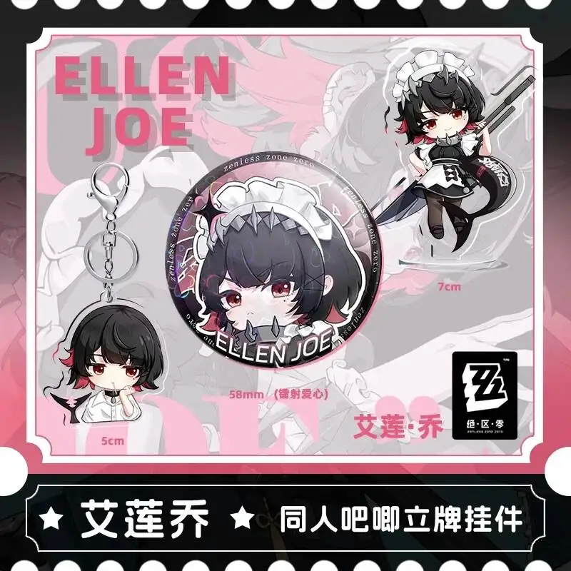 

7CM 5CM Zenless Zone Zero Ellen Joe Acrylic Stand Figure Model Pendant Acg Keychain Badge Cosplay Decor For Friends Xmas Gift
