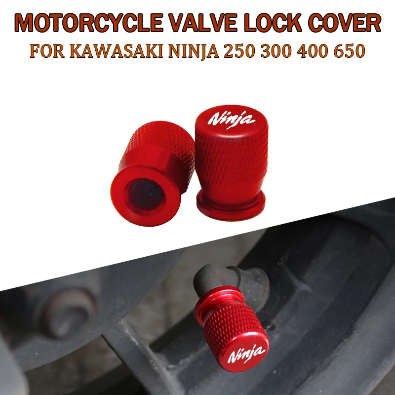 

For Kawasaki Ninja 250 300 400 650 NINJA EX250/300/400/650 Motorcycle CNC Aluminum Parts Tire Valve Air Port Stem Cap Plug