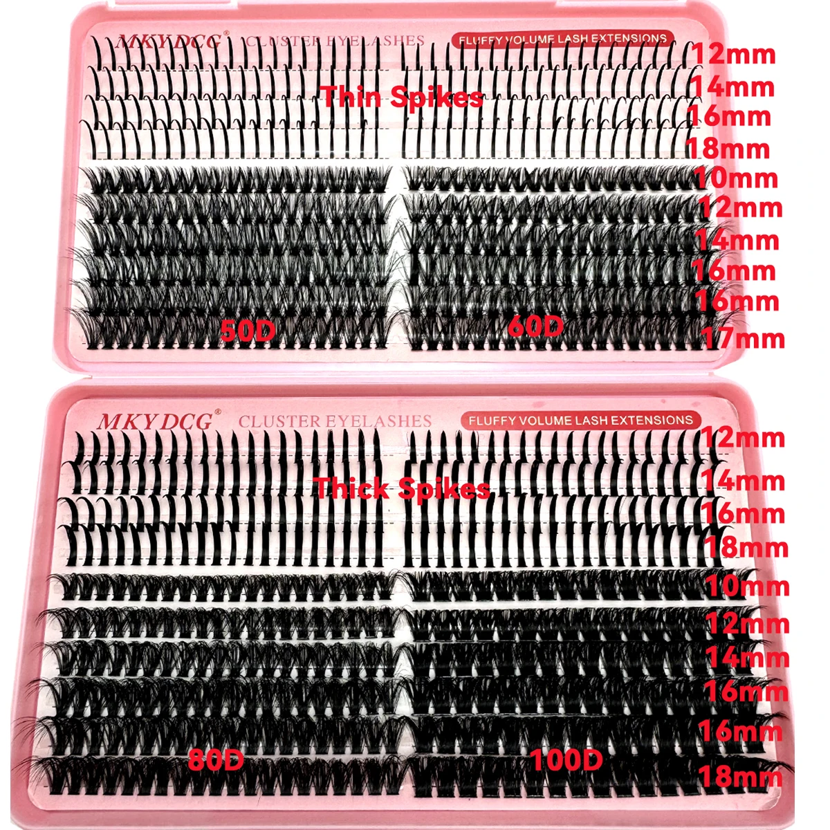 الرموش كتاب أسفل + المسامير جلدة مجموعات Wispy مانغا جلدة مجموعات تمديد فريدة من نوعها شائكة العنقودية أنيمي الأفراد الجنية #6
