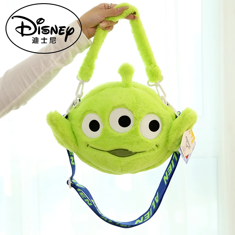 Aoger Disney Alien Pack Toy Story Plush Doll One-shoulder Messenger Bag Cartoon Doll Handbag To Send A Friend A Birthday Present