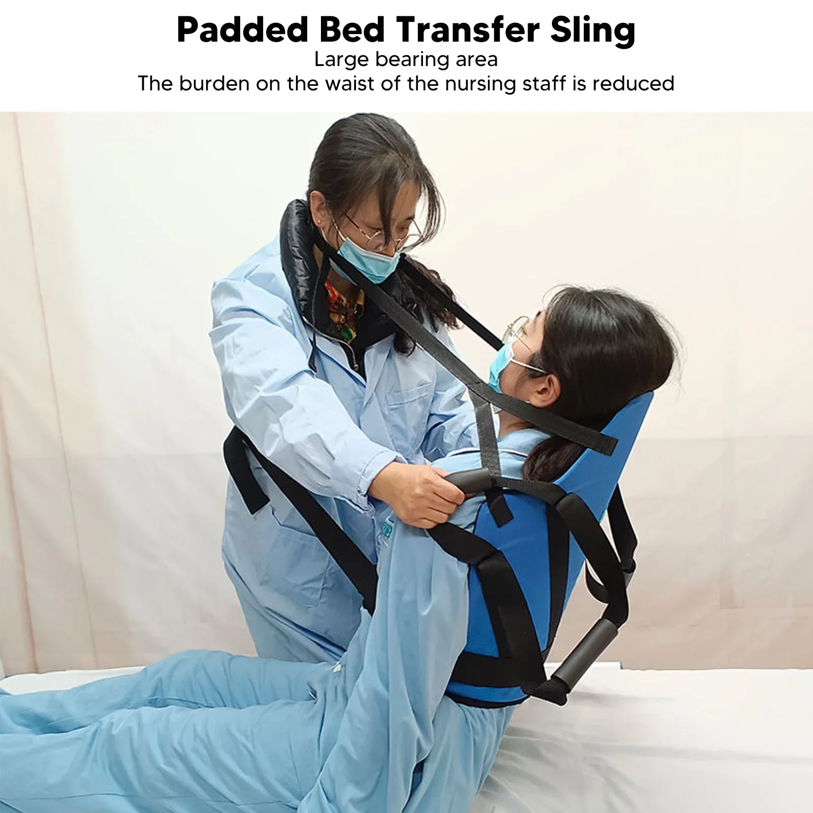 

Bed Transfer Nursing Sling Auxiliary Tool Reduce Stress Bed Pad Lifting Aid Sling Mat for Hospital Nursing Home Shifting Aids