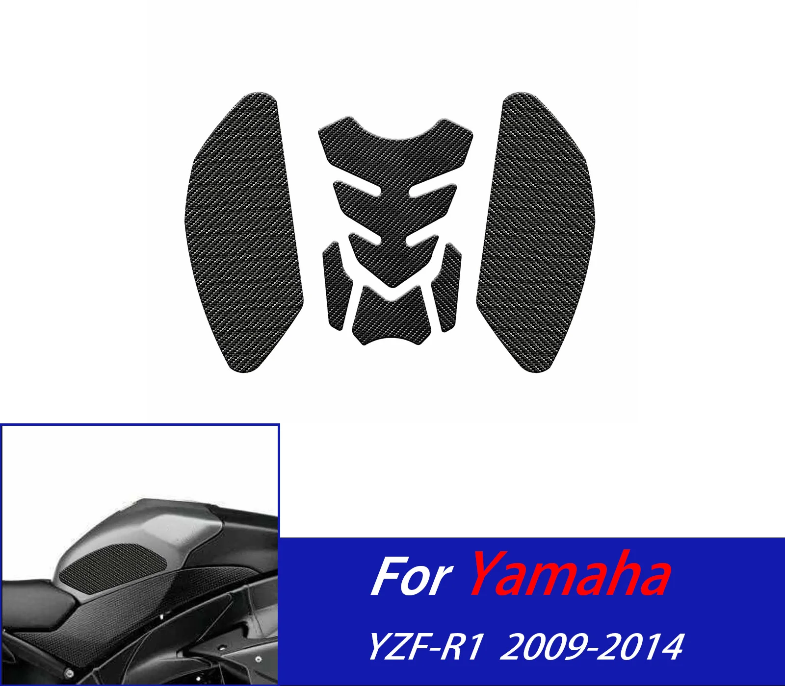 

For YZFR1 Anti Slip Fuel Tank Stickers Gas Cap Oil Protect Pad For Yamaha YZF R1 YZF-R1 2009-2014 Motorcycle Accessories
