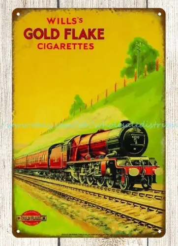 nostalgic reproductions Willss Gold Flake Cigarettes tobacco metal tin sign