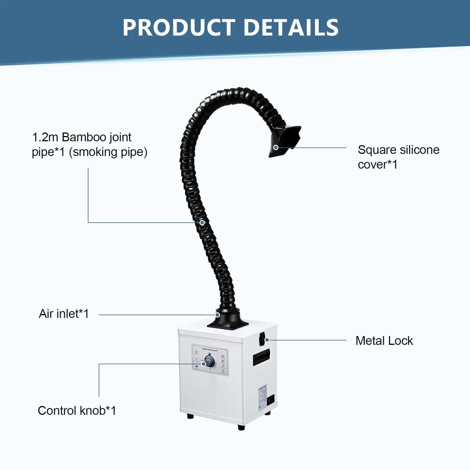 Solder Fume Extractor 150W Smoke Absorber Welding Smoke Extractor For Laser Cutting,3D Printer ,DTF Printer Oven, Surgical,Salon