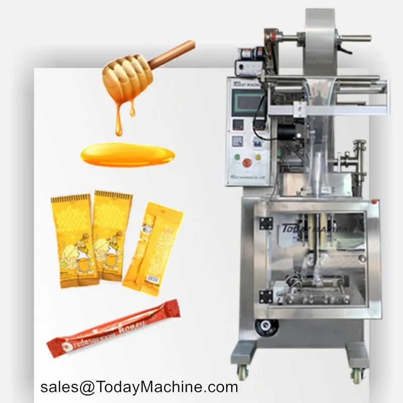 Liquid Three Side Seal Automatic Packaging Machine For Liquids Sauces Detergents Wine Soy Sauce Uice