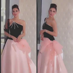 Customized Elegant One-shoulder A-line Floor Length Quinceanera Dresses Rhinestone Bows Paillette / Sequins s Formal Occasion Go