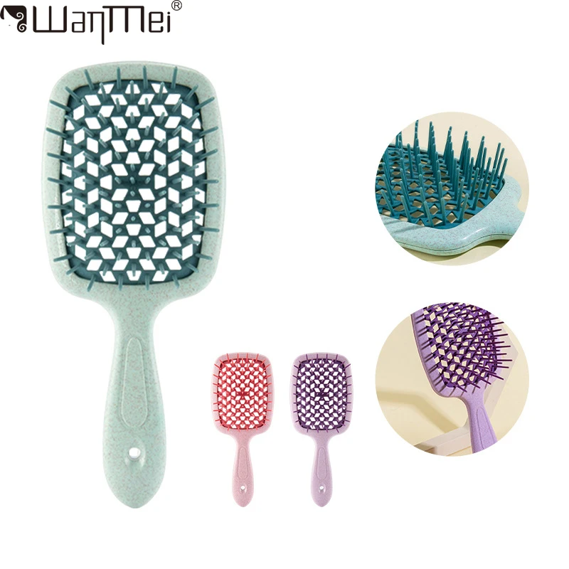 

WANMEI расческа на воздушной подушке, пластиковая массажная антистатическая щетка для сухих и влажных вьющихся волос, полые щетки для волос, парикмахерская укладка, тоже