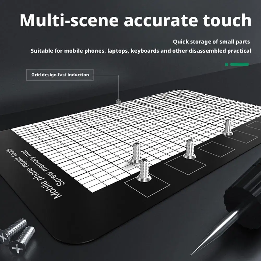 

Magnetic Screw Mat Memory Chart Work Pad Working Memory Pad For Little Small Screw Hold Mobile Phone Repair Tool 145×90mm 1/3PCS