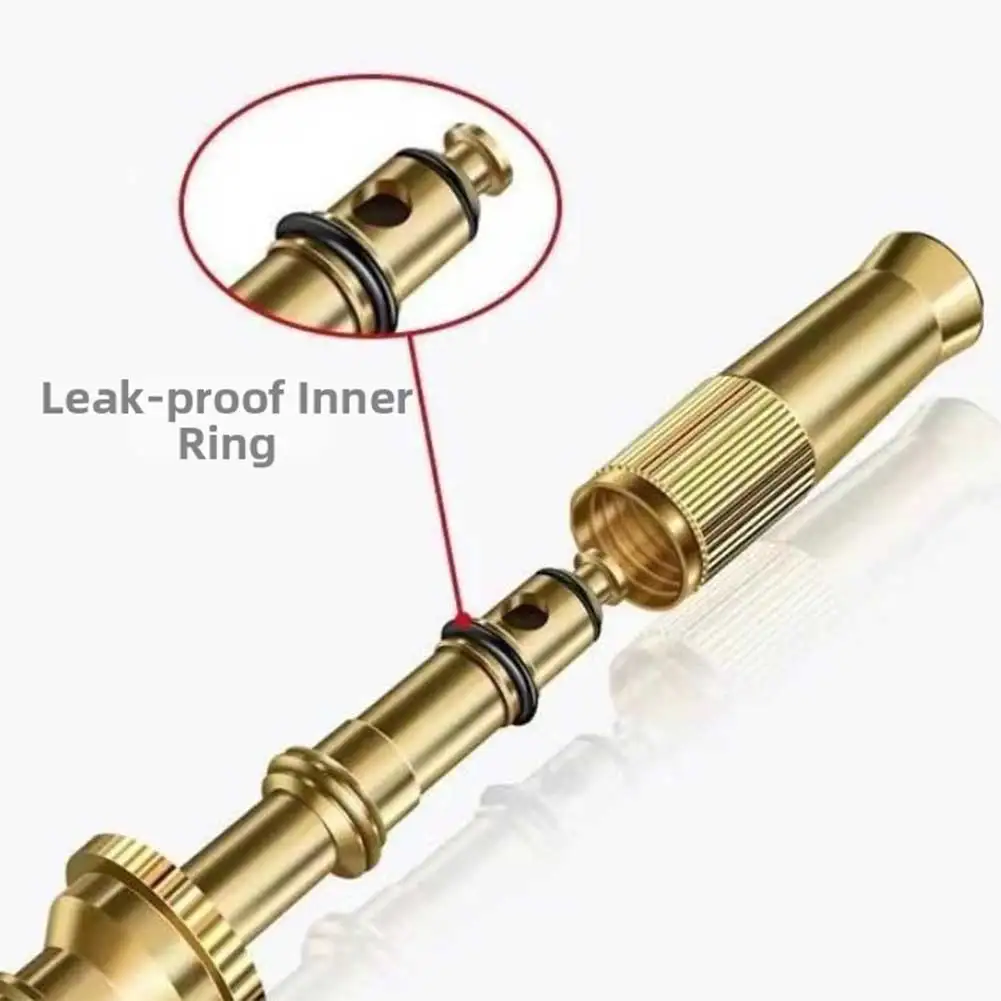 Brass Hose Nozzle Adjustable Twist Hose Nozzle Jet Sweeper Nozzle Garden Sprayer Copper Straight , Garden Watering