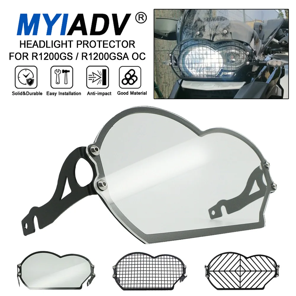 R1200GS Headlight Guard Protector Cover For BMW R1200GSA R 1200 GS Adv 2004-2008-2012 Motorcycle Head Light Protection Grill