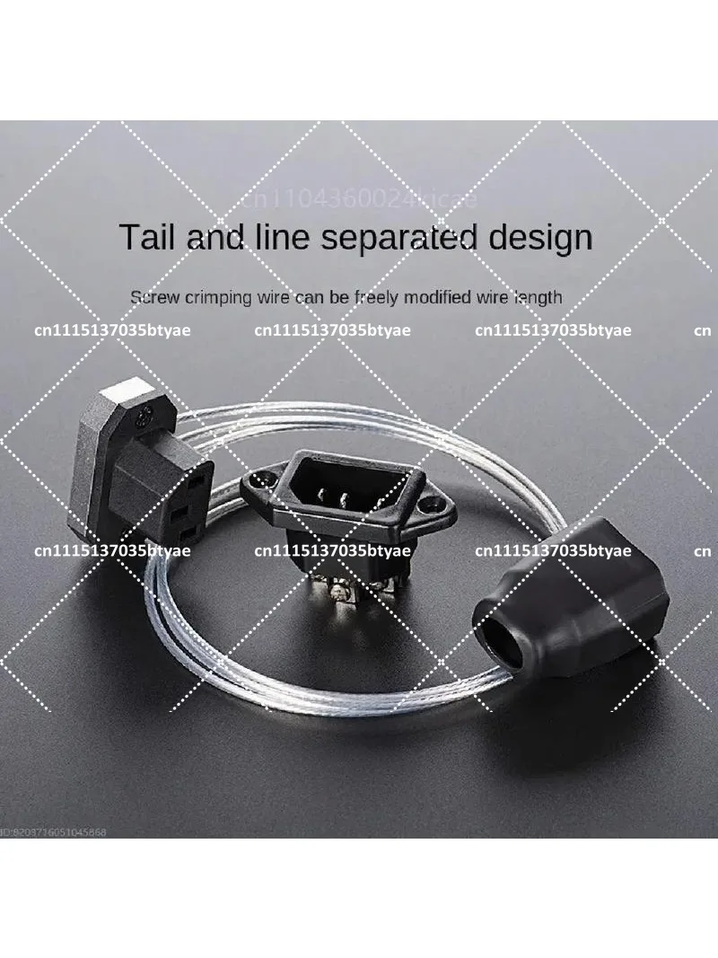Power cord extension cable computer 90 degree elbow three hole ultra-thin male and female plug computer c13 to c14