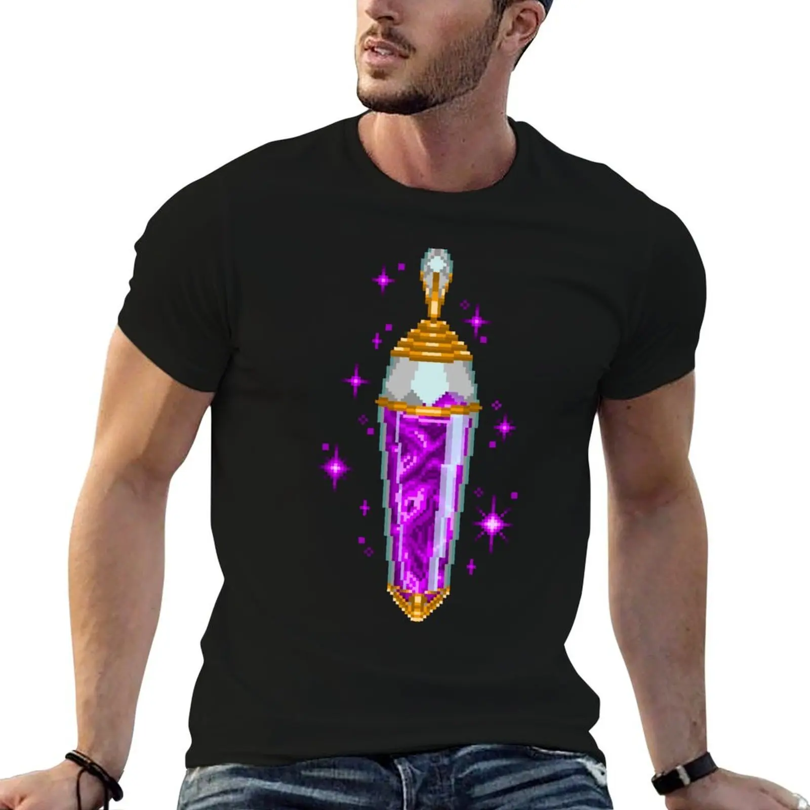 Death become her potion pixel art T-Shirt Man t-shirt funny meme t-shirts mens t shirts casual stylish
